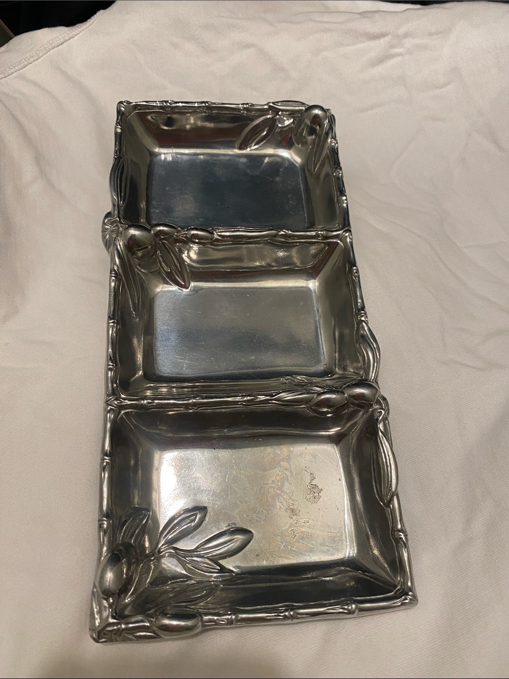 Arthur Court - Vintage Silver Olive Dip Tray-2003